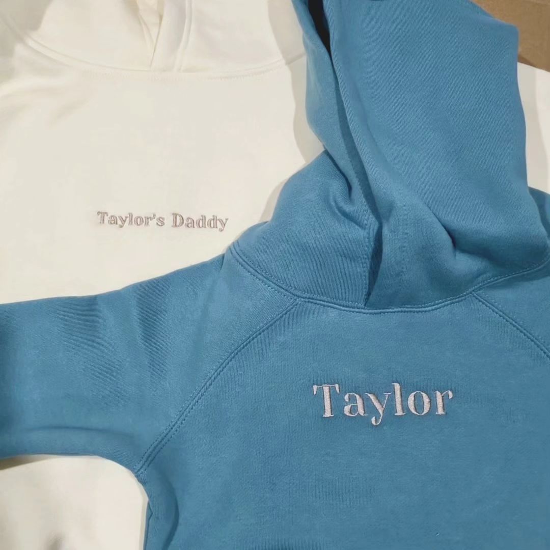 Custom Text Baby Hoodie MIST MERIT